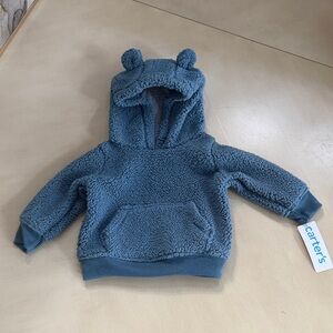 Carter's Cozy Teal Fleece Hoodie with Bear Ears